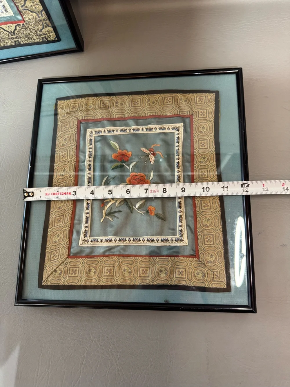Vintage Set Chinese Silk Embroidery Butterfly Flowers Wall Hanging Picture Decor